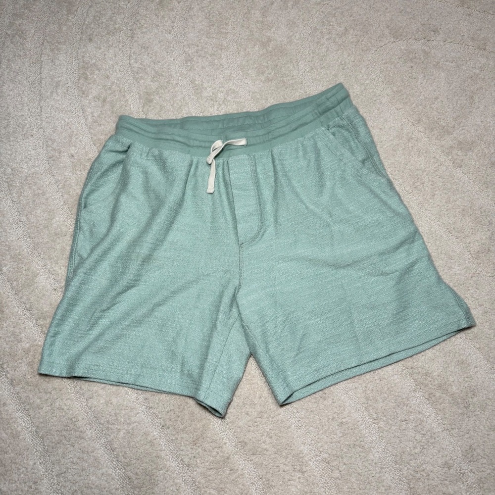Marine Layer Mens Sport Shorts Sage Green Heather Knit XL Style 14425 casual
